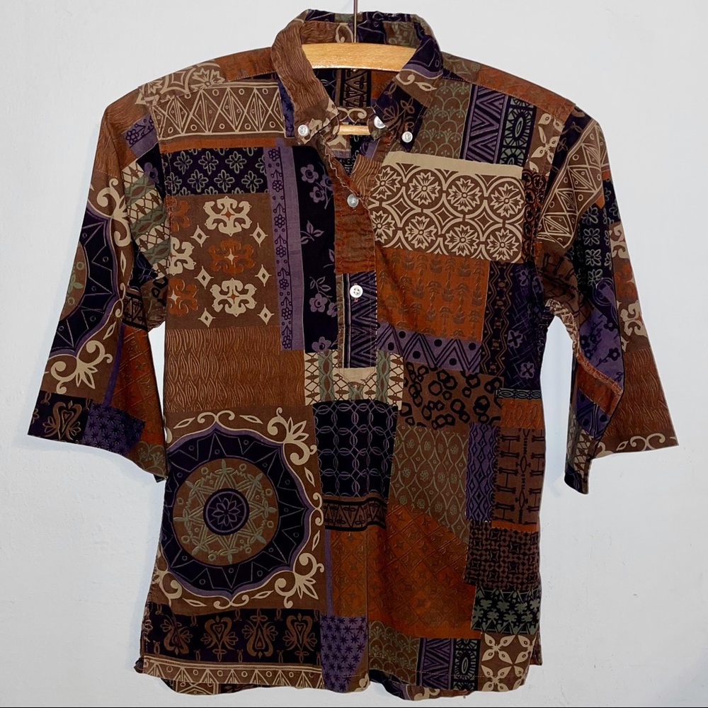 Vintage 1960’s Children’s Brown Pattern Tunic